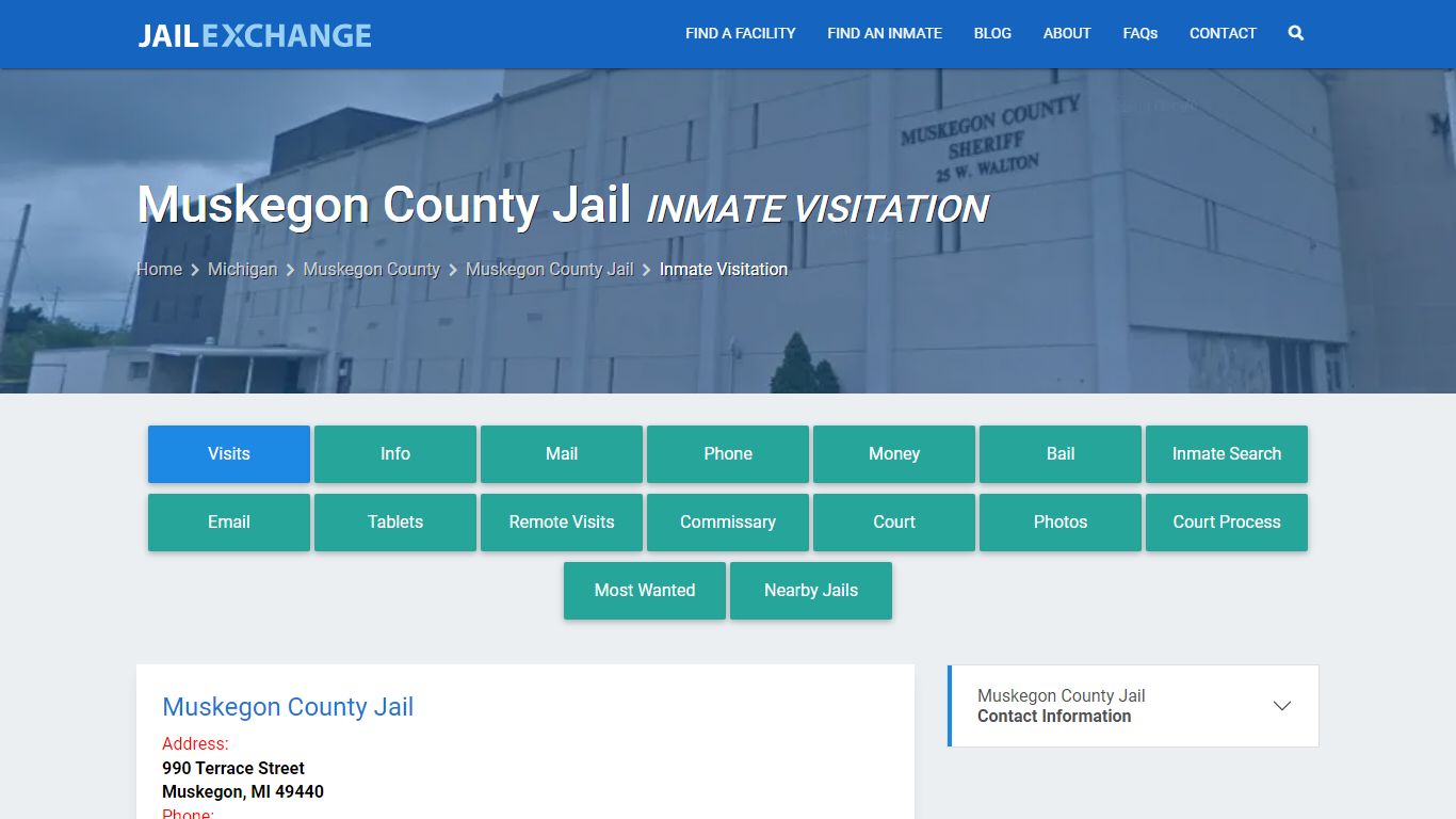 Inmate Visitation - Muskegon County Jail, MI - Jail Exchange
